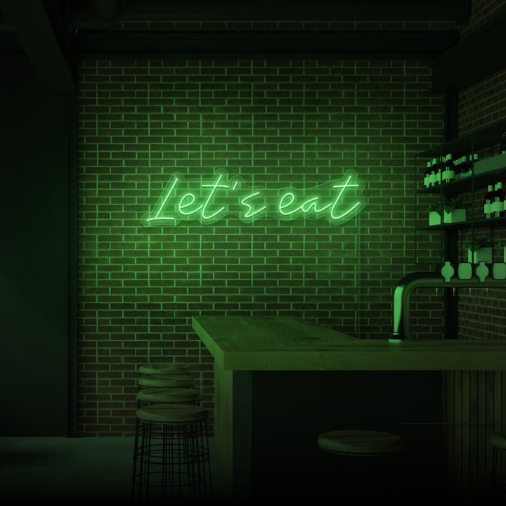 RÓTULO DE NEÓN "VAMOS A COMER"