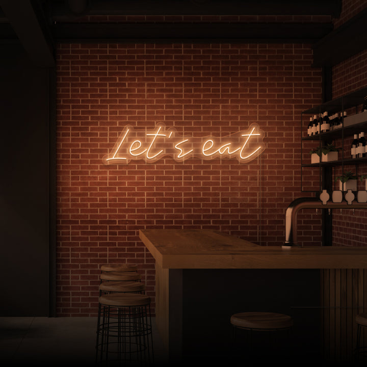 RÓTULO DE NEÓN "VAMOS A COMER"