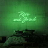 RÓTULO DE NEÓN "RISE AND GRIND"