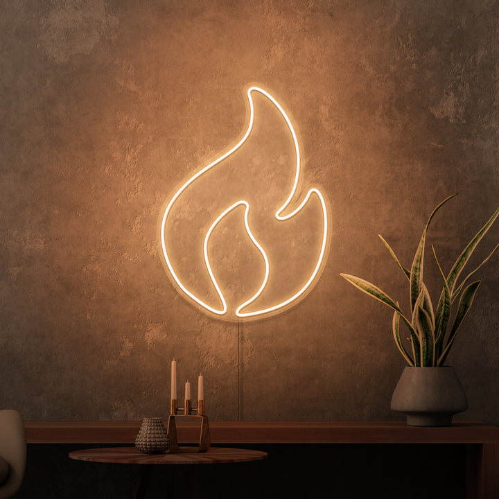 MINI RÓTULO DE NEÓN "FUEGO"