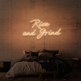 RÓTULO DE NEÓN "RISE AND GRIND"