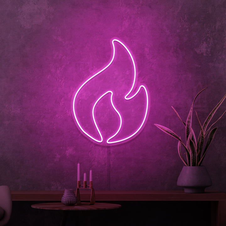 MINI RÓTULO DE NEÓN "FUEGO"