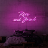 RÓTULO DE NEÓN "RISE AND GRIND"