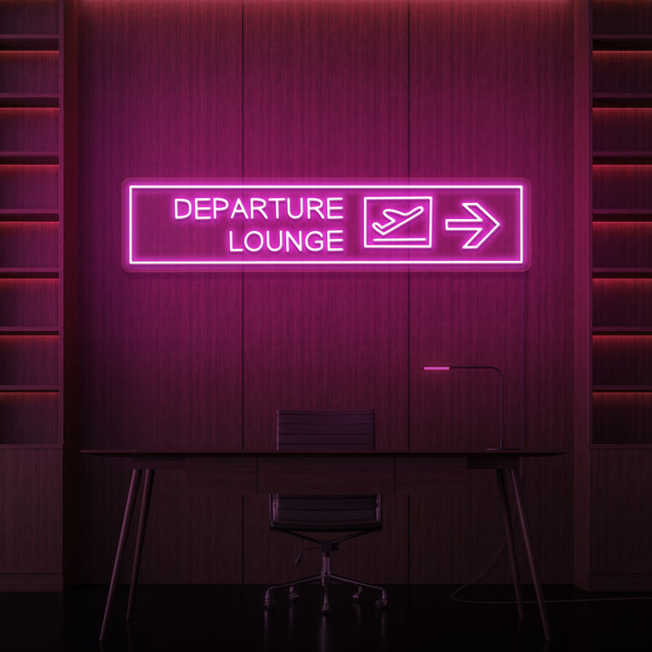 RÓTULO DE NEÓN "DEPARTURE LOUNGE"
