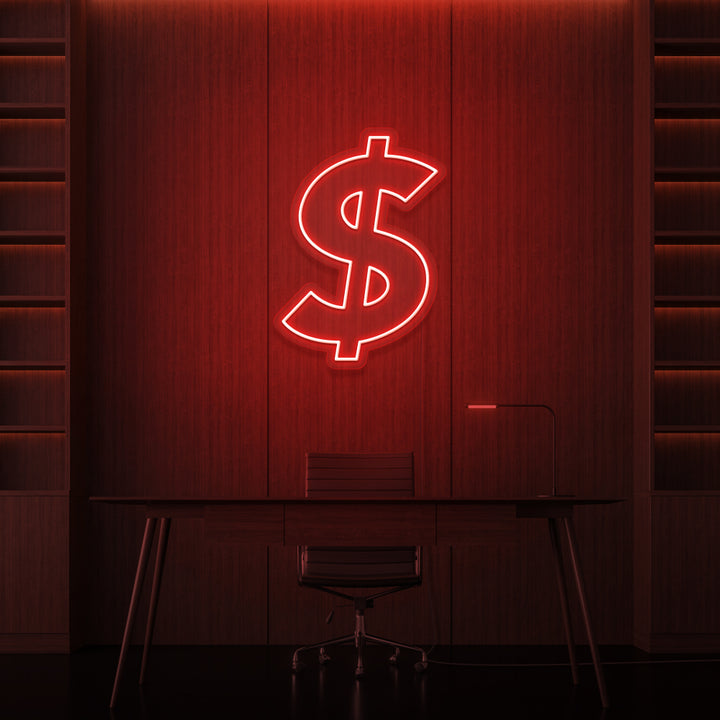 RÓTULO DE NEÓN "DOLLAR SIGN"