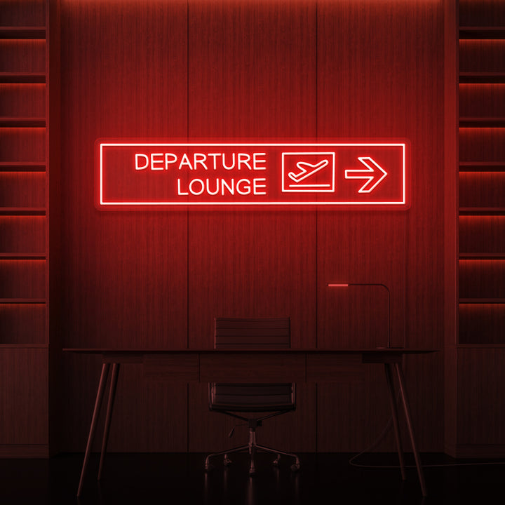 RÓTULO DE NEÓN "DEPARTURE LOUNGE"